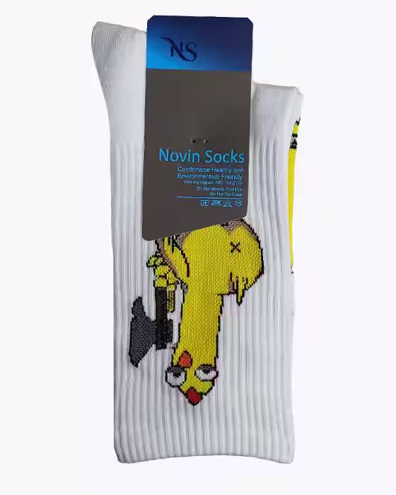 جوراب کلاسیک مردانه طرح انیمیشنی پرنده جوراب نوین